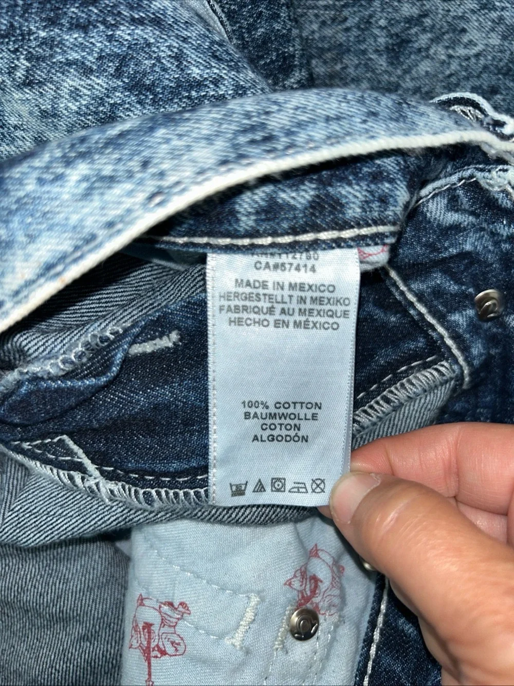 True Religion World Tour Acid Wash Men’s 32X32 Ricky Flap Straight Jeans NWT